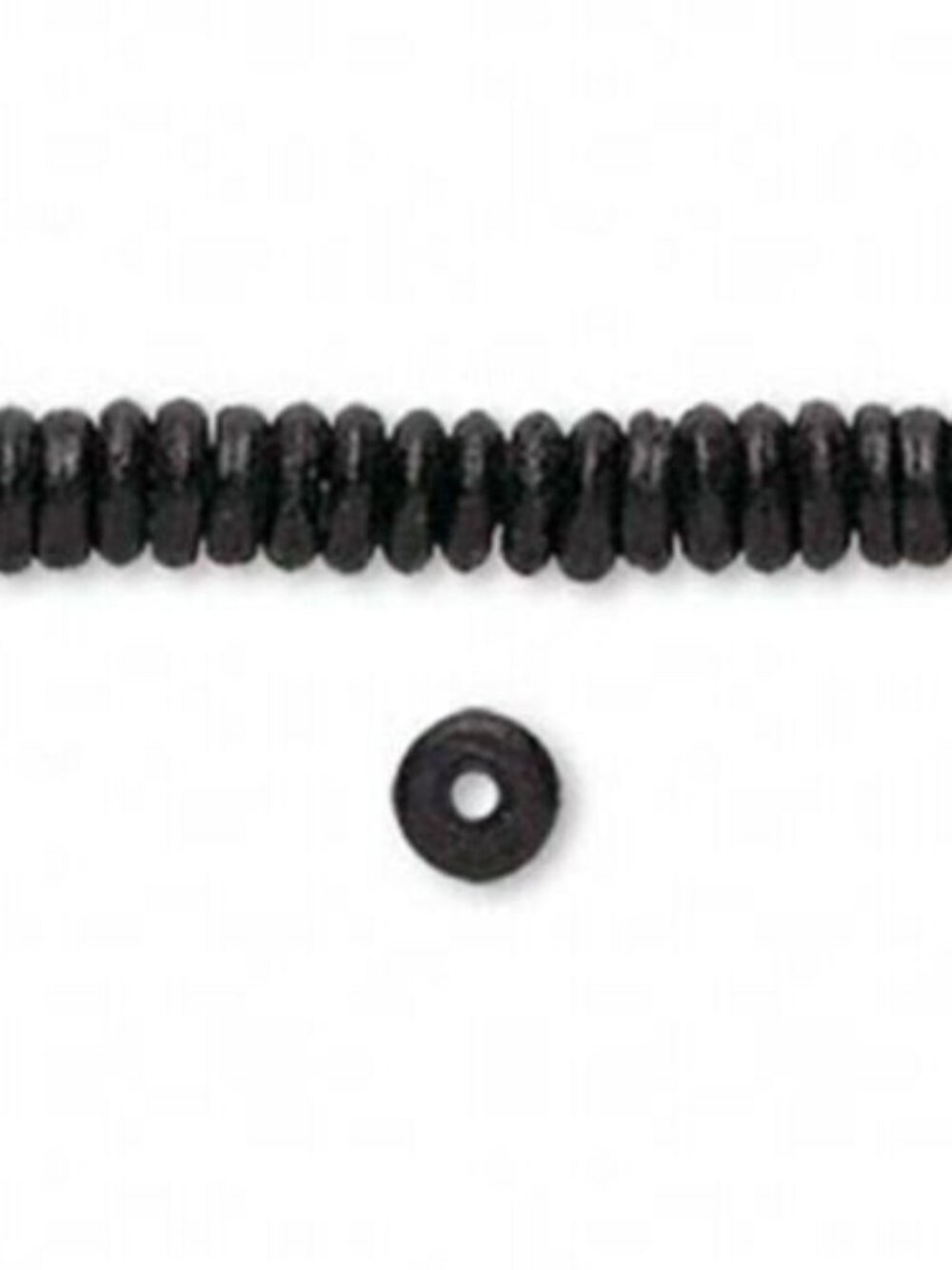 100 Black India Buffalo Bone 5x2mm Round Rondelle Heishi Disc Beads Wholesale